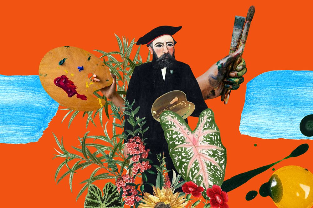 Surreal vintage painter, Henri Rousseau's famous artwork, remixed by rawpixel.