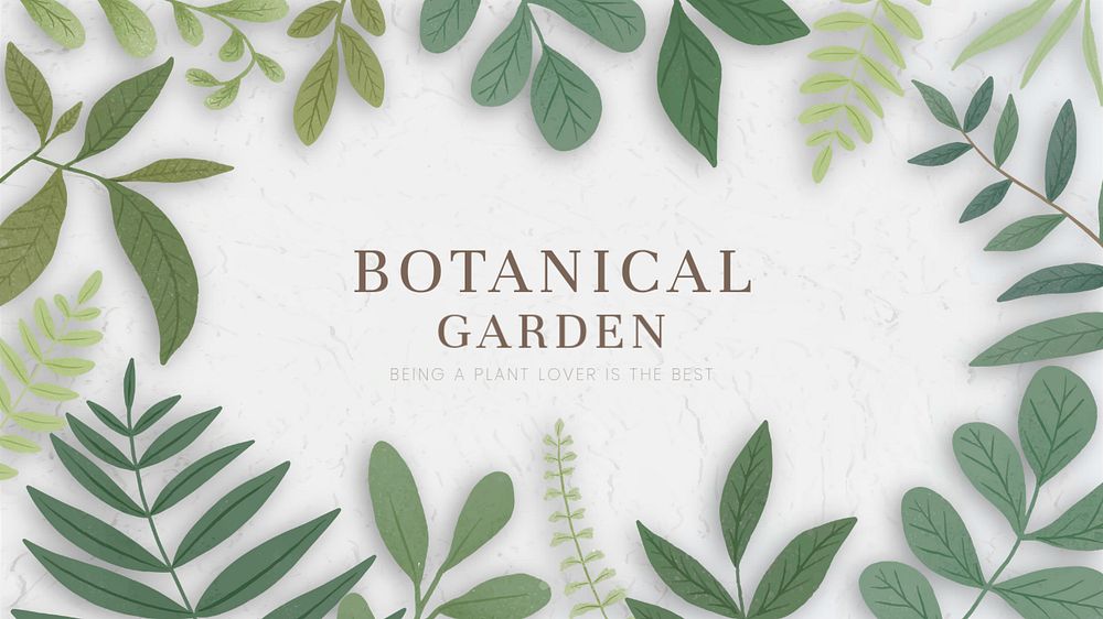 Botanical garden blog banner template, aesthetic green design