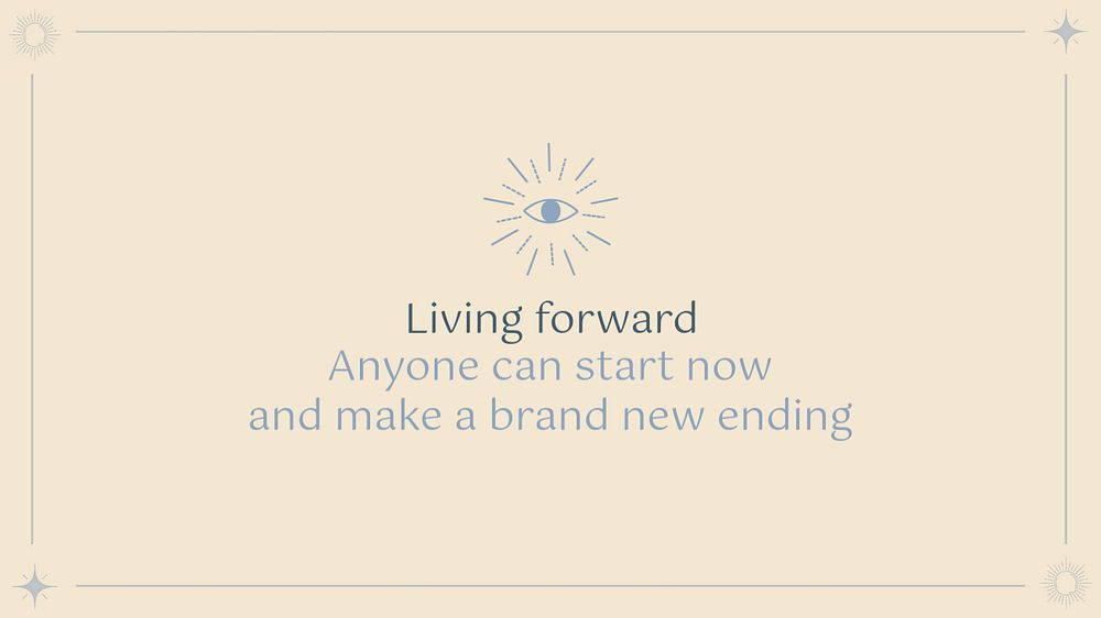 Editable quote Powerpoint presentation template, aesthetic design