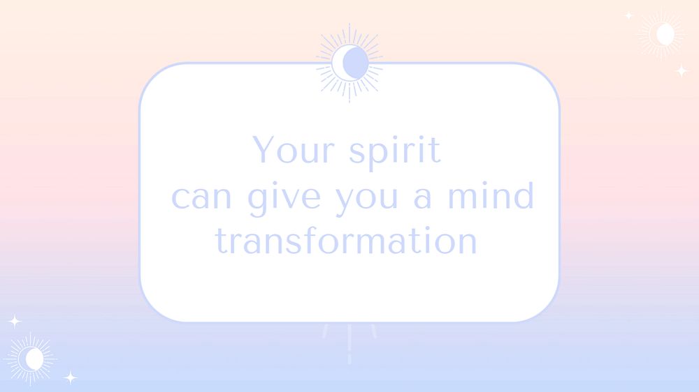 Mindfulness editable Powerpoint presentation template, aesthetic gradient design