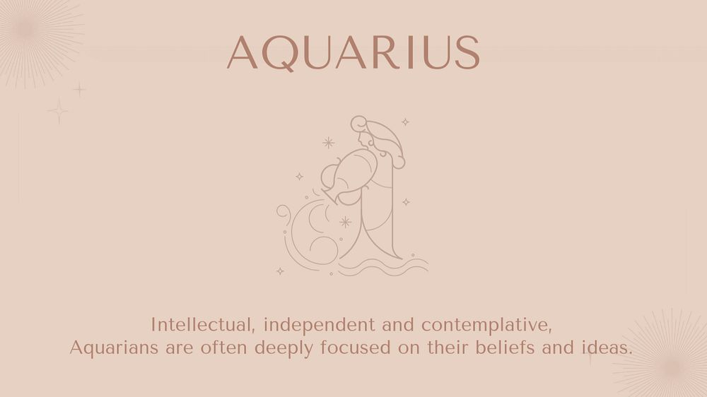 Aquarius editable ppt presentation template, earth tone design