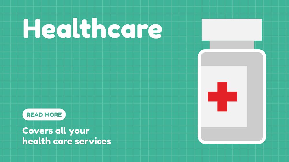 Medical insurance blog banner template, healthcare & hospital design
