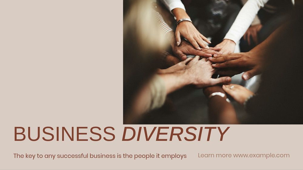 Business diversity blog banner template, editable design