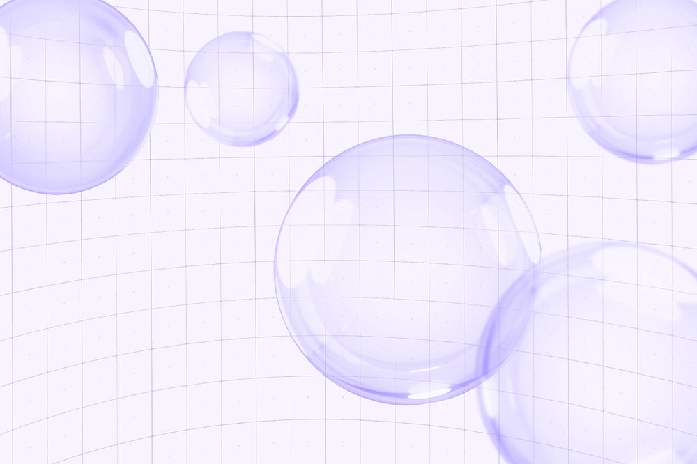 Purple bubbles, editable grid background