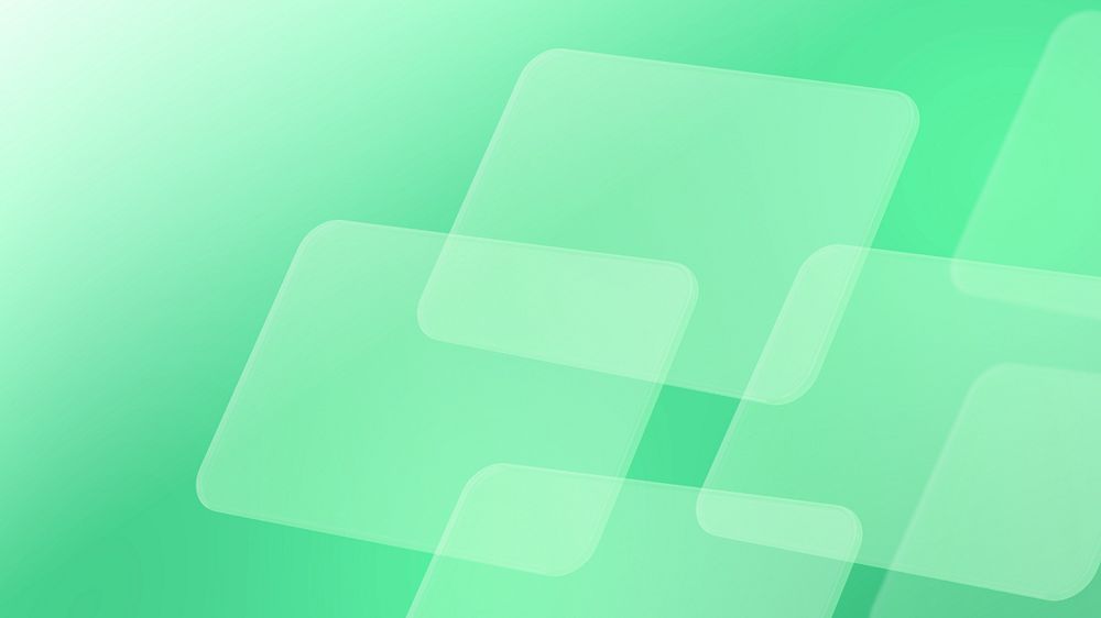 Abstract green desktop wallpaper, editable geometric shape design