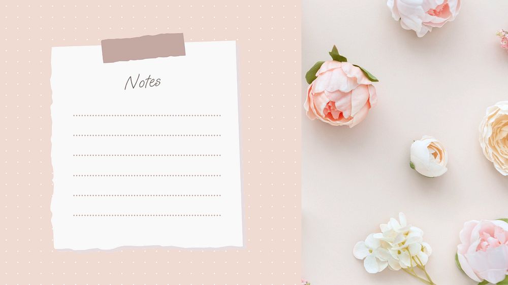 Blank notes blog banner template, editable design