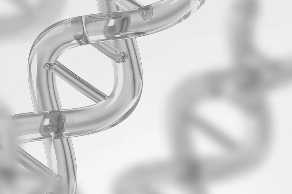 Science gray DNA background, editable remix design