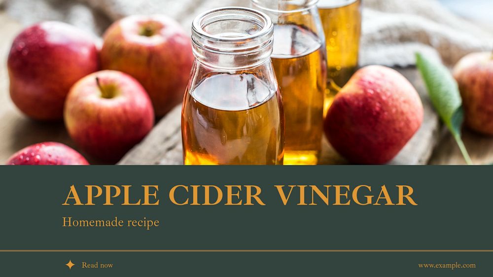 Apple cider vinegar blog banner template, editable design