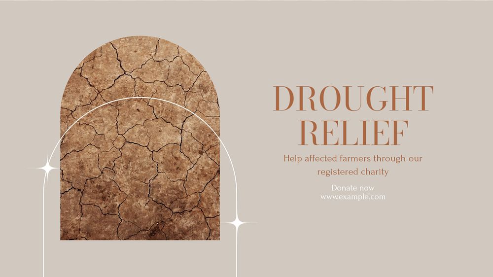 Drought relief blog banner template, editable design