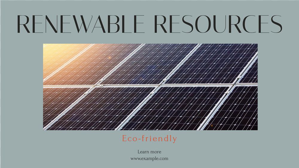 Renewable resources blog banner template, editable design