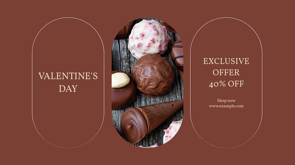 Valentine's day sale blog banner template, editable design