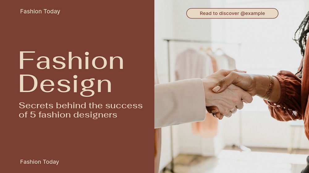 Fashion design blog banner template, editable design