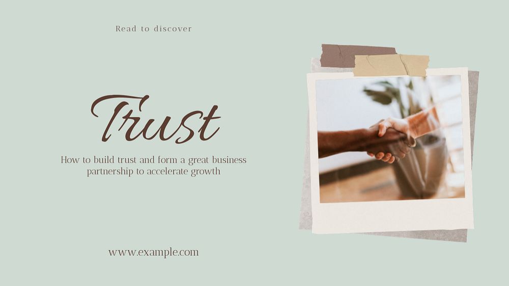 Trust blog banner template, editable design