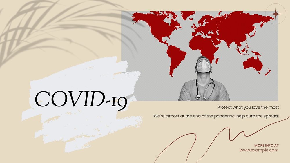 COVID-19 pandemic blog banner template, editable design