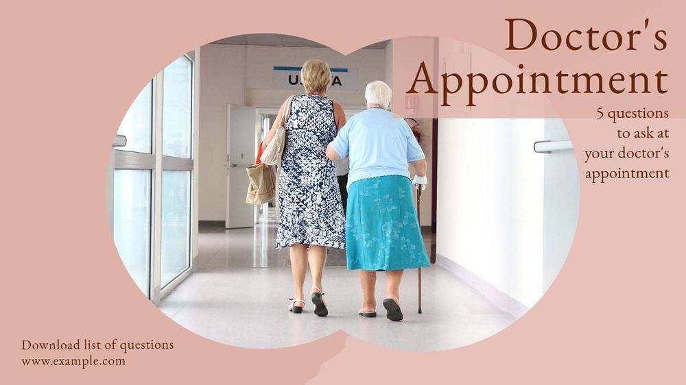 Doctor's appointment blog banner template, editable design