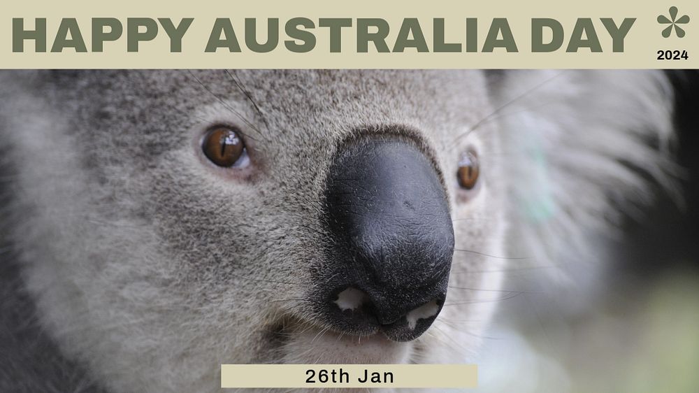 Happy Australia Day blog banner template, editable design