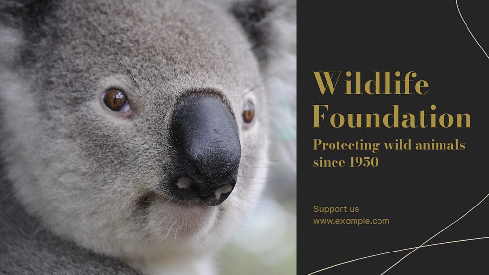 Wildlife foundation blog banner template, editable design