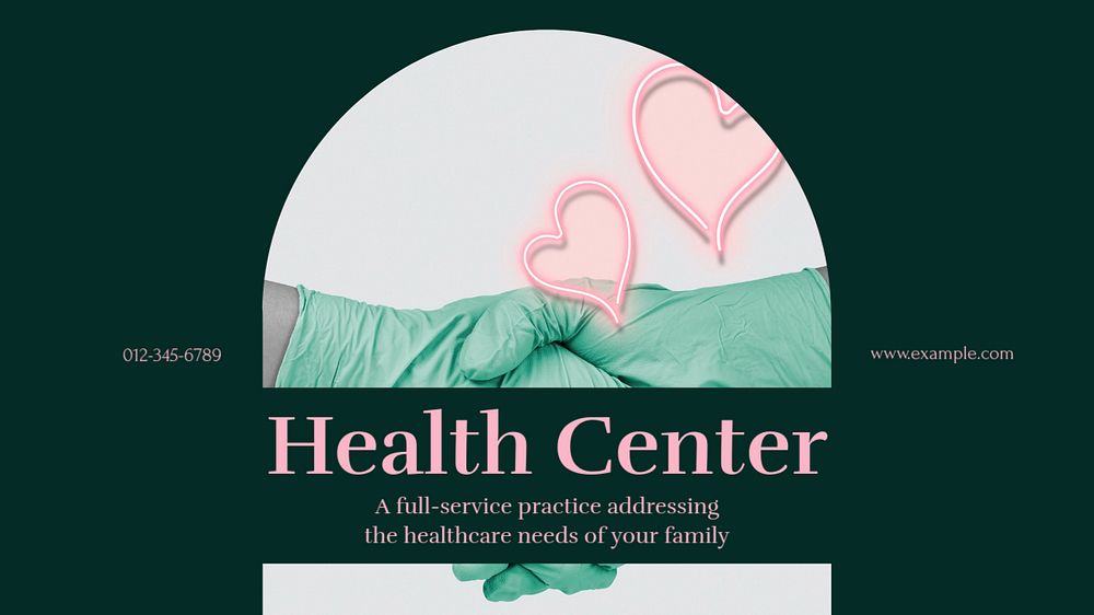 Health center blog banner template, editable design