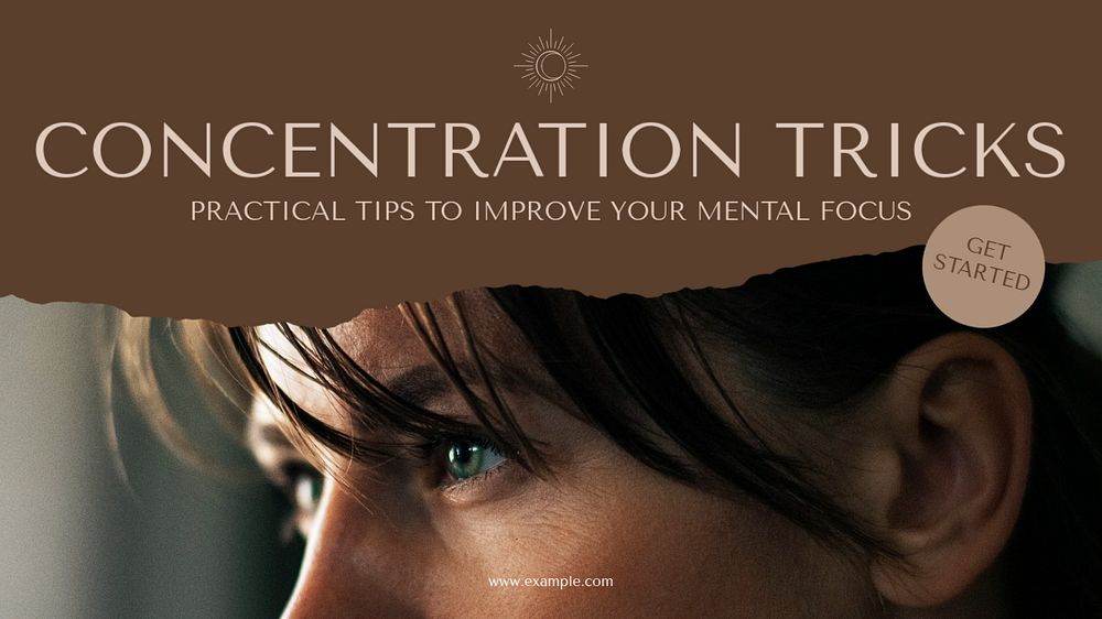 Concentration tricks blog banner template, editable design