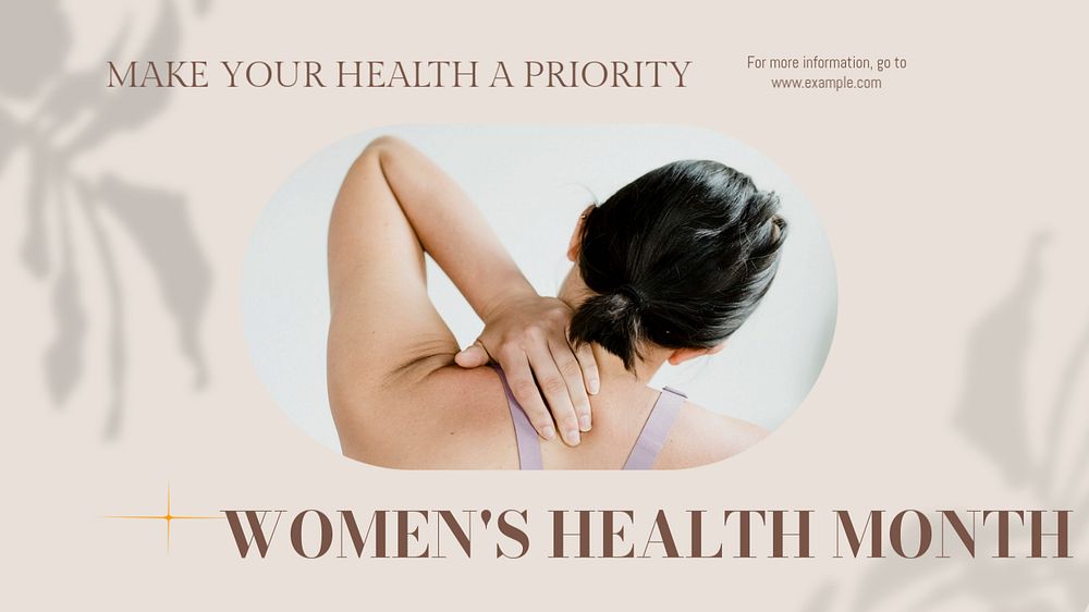 Women's Health Month blog banner template, editable design