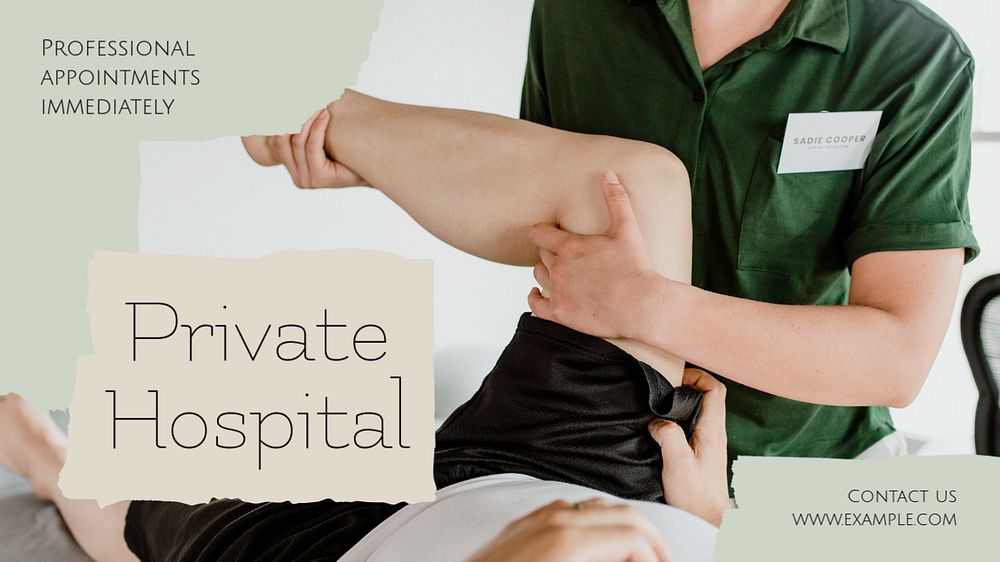 Private hospital blog banner template, editable design