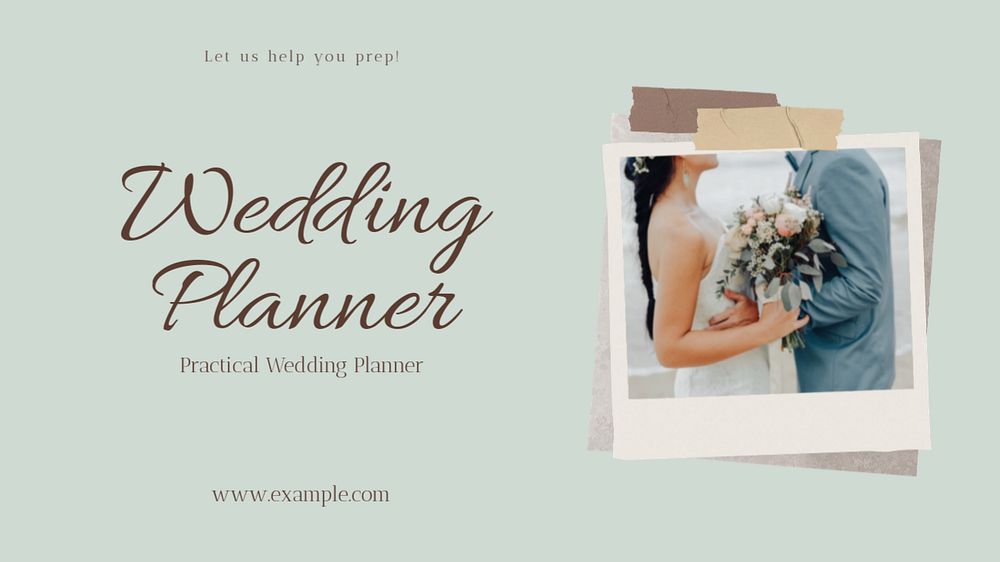 Wedding planner blog banner template, editable design