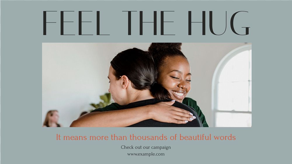 Hug blog banner template, editable design