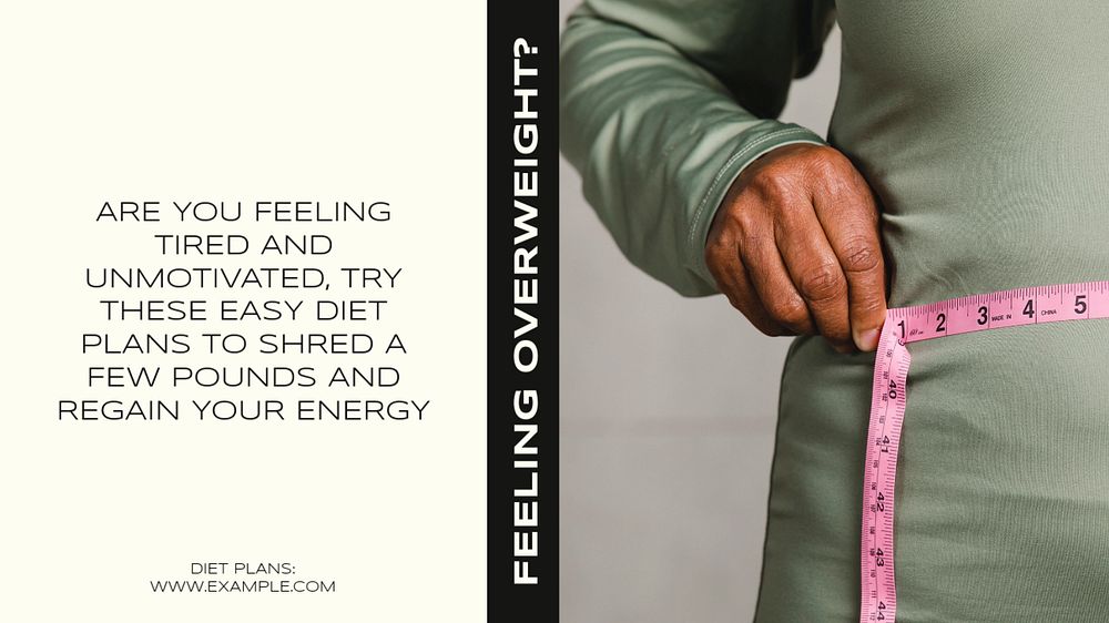 Feeling overweight? blog banner template, editable design