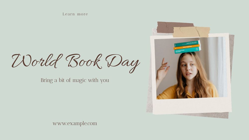 World book day blog banner template, editable design