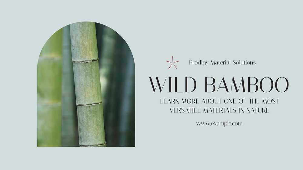 Bamboo blog banner template, editable design