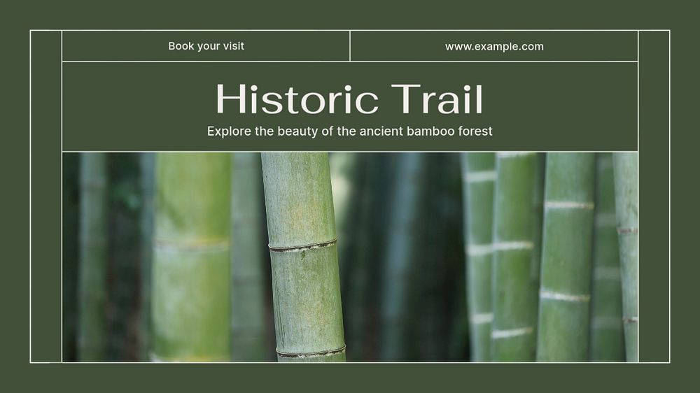 Historic trail blog banner template, editable design