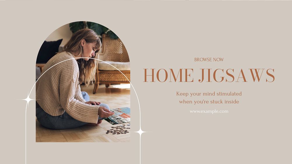 Home jigsaws blog banner template, editable design