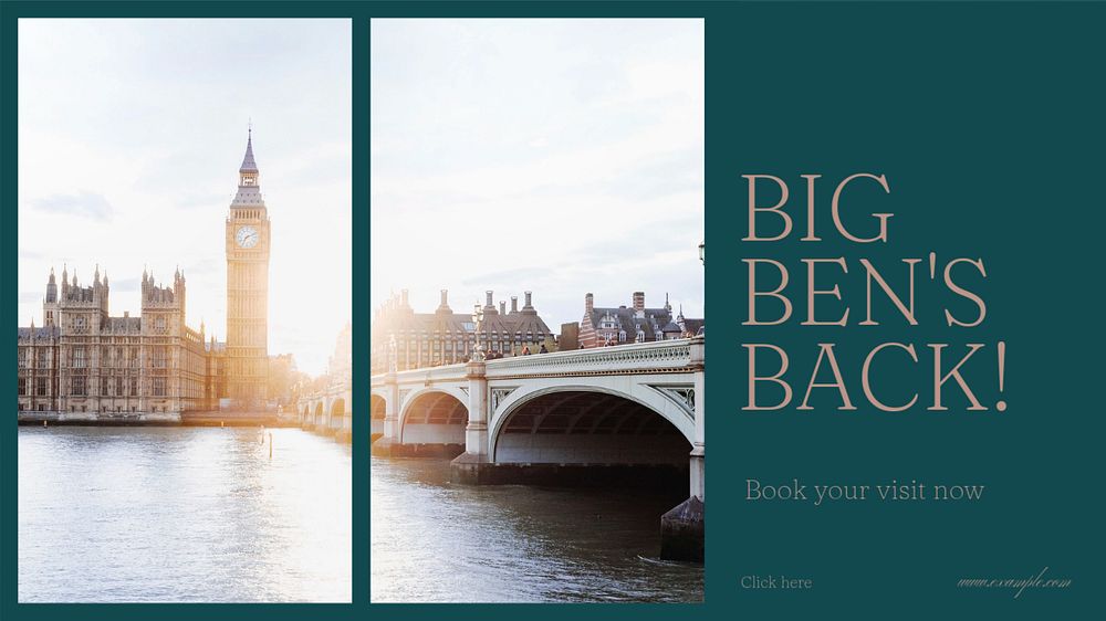 Big Ben blog banner template, editable design