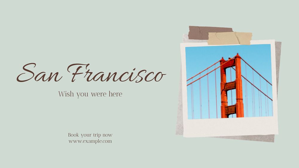 San Francisco blog banner template, editable design