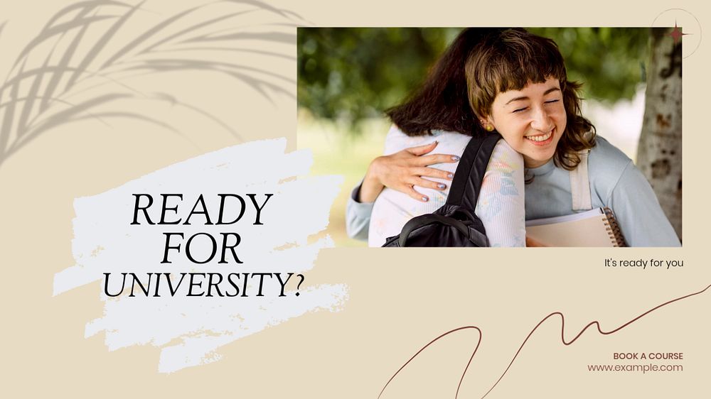 Ready for university blog banner template, editable design