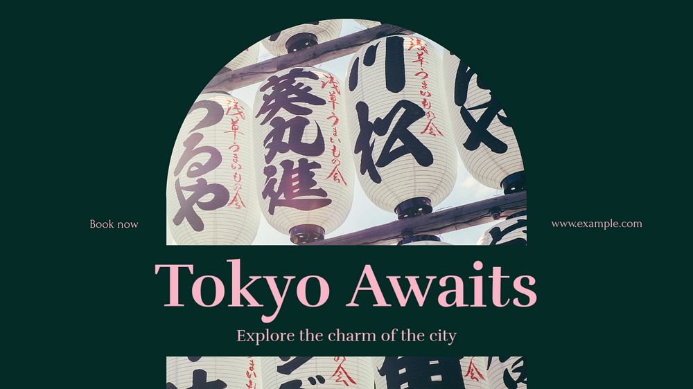 Tokyo awaits blog banner template, editable design