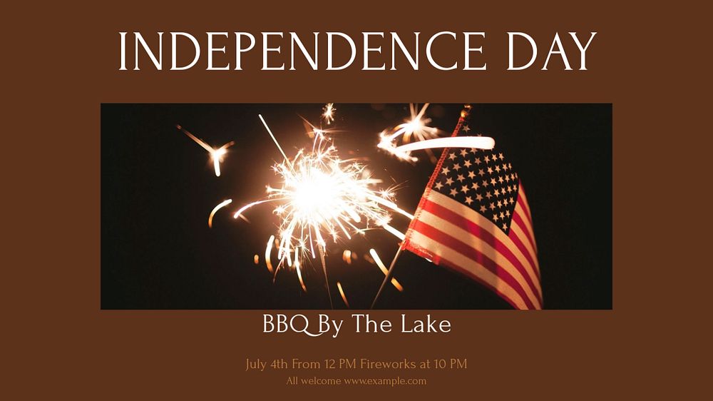 Independence day blog banner template, editable design