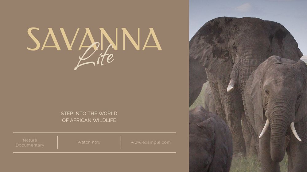 Savanna life blog banner template, editable design