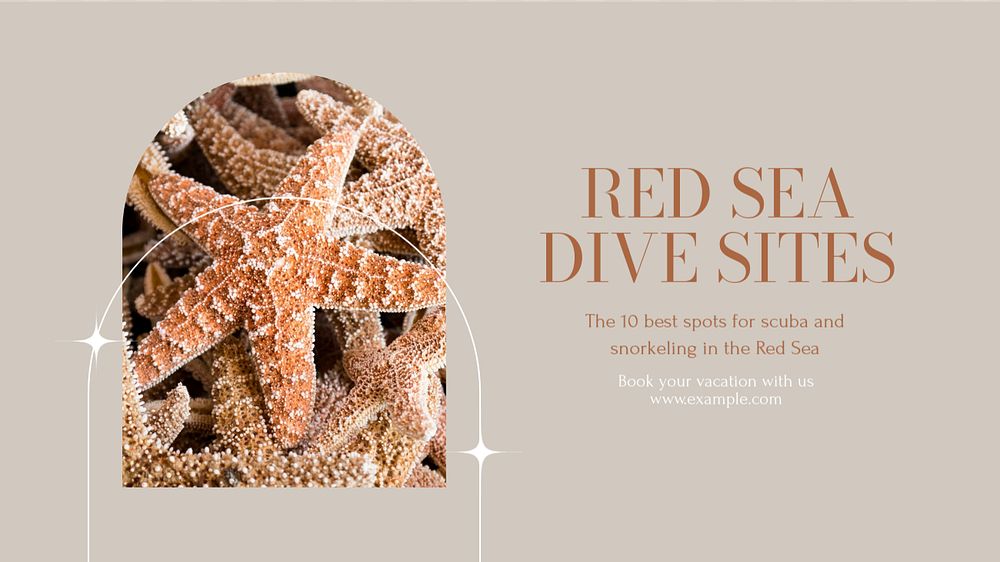 Red Sea blog banner template, editable design