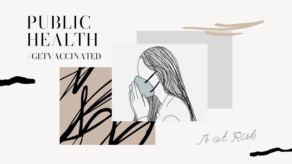 Public health blog banner template, editable design