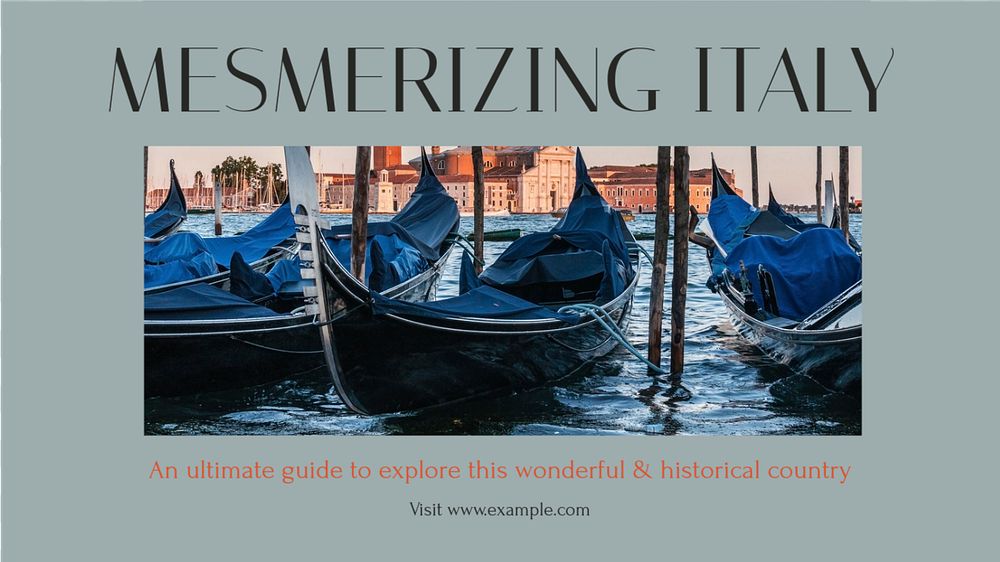 Italy travel guide blog banner template, editable design