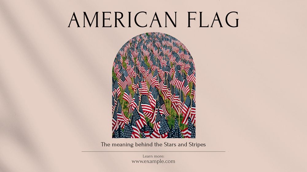 American flag blog banner template, editable design