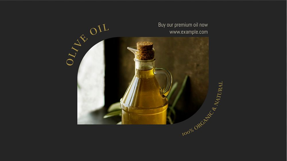 Olive oil blog banner template, editable design