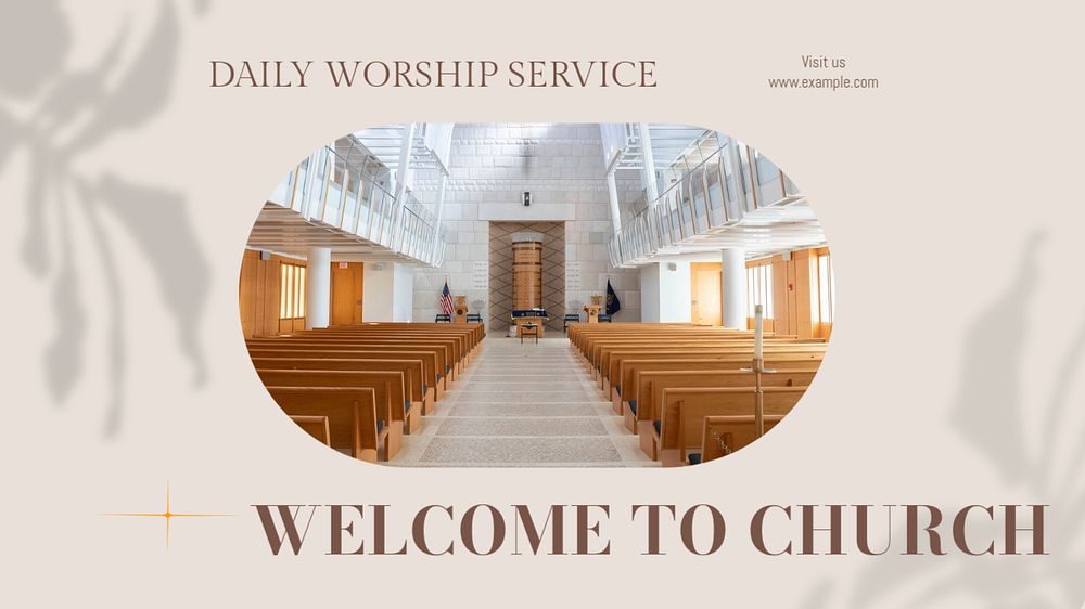 Welcome to church blog banner template, editable design