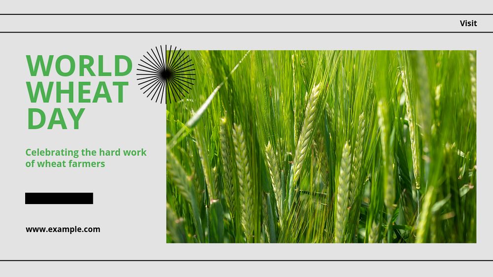 World wheat day blog banner template, editable design