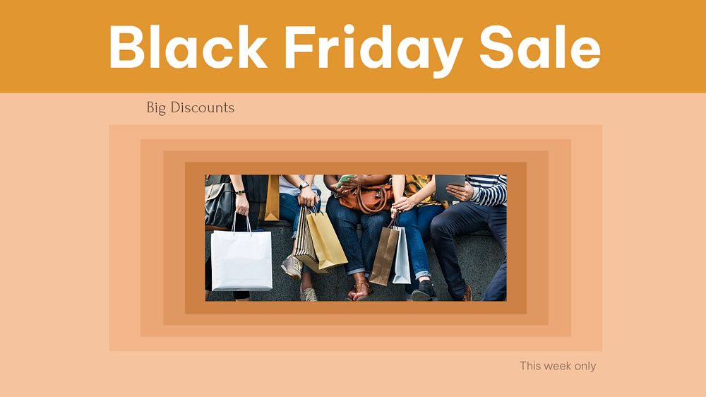 Black Friday blog banner template, editable design