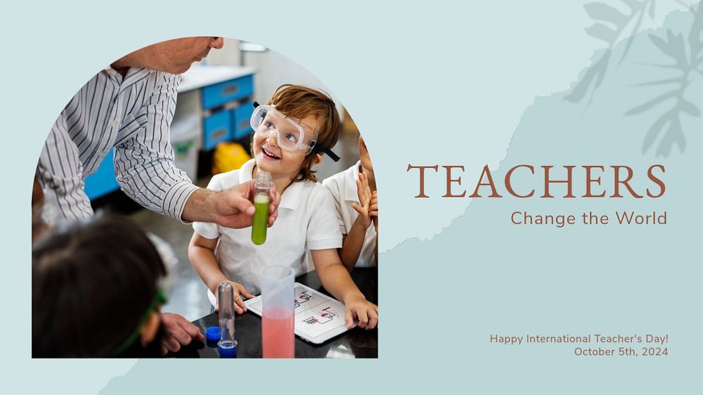 Teacher day blog banner template, editable design