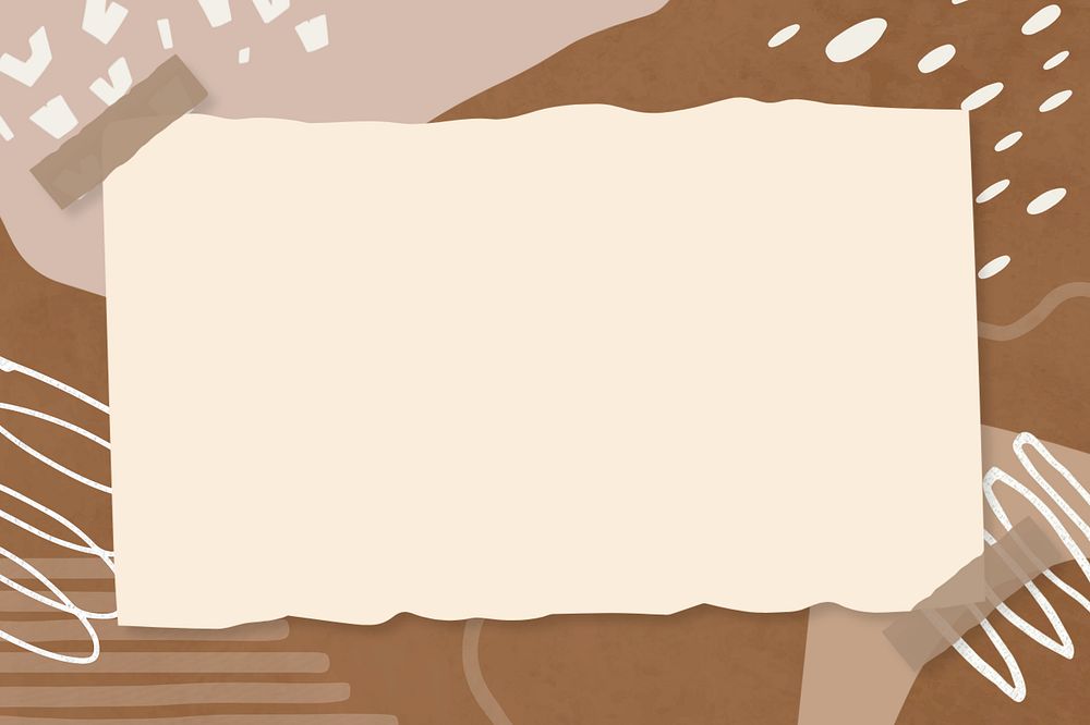 Notepaper memphis editable brown background