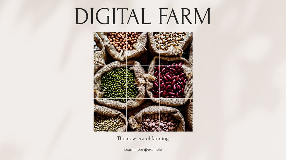 Digital farming blog banner template, editable design