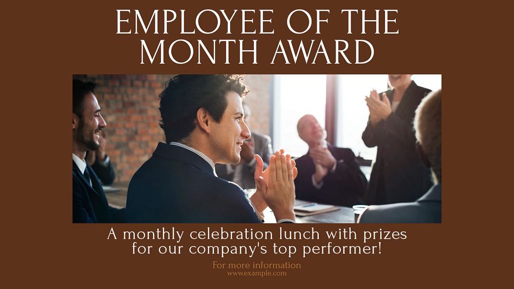 Employee of the month blog banner template, editable design